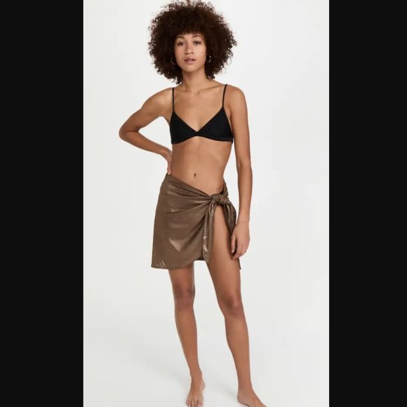 Good American Other - Good American NEW Size 0-4 XS-XL Gold Sarong Foil Leg Daze Beach Summer Swim